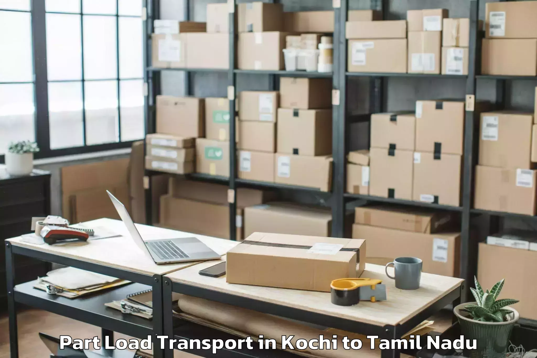 Top Kochi to Ettaiyapuram Part Load Transport Available